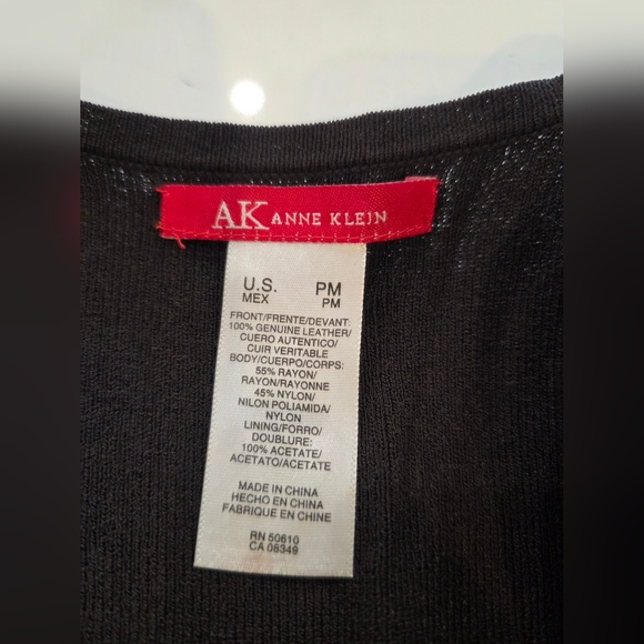 Anne Klein Women's Genuine Leather  Jacket  Sweater - Item 057 - Picture 10 of 14